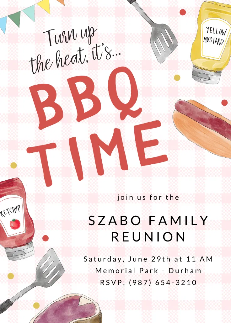 Turn up the heat - aile buluşması davetiyesi